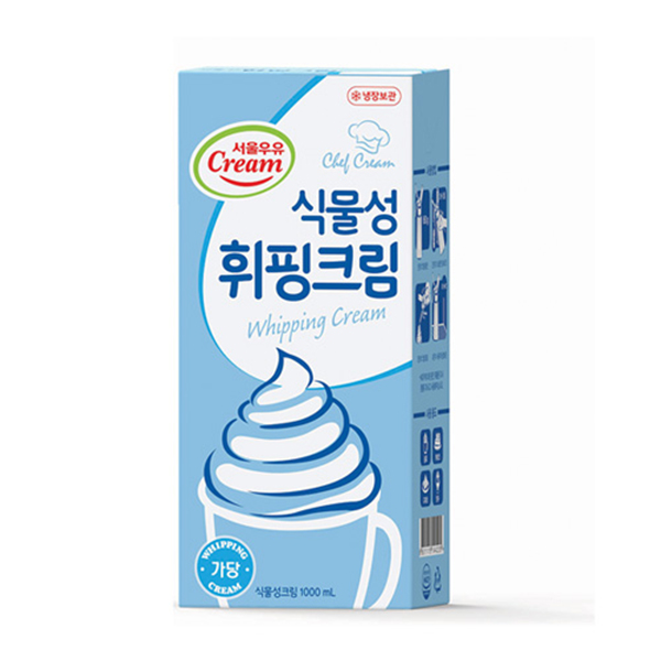 서울우유 식물성 휘핑크림 1L 1박스 12개