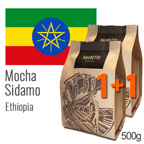 [1+1 한봉지 더] 갓볶은원두커피 에디오피아 모카 시다모G2 500g