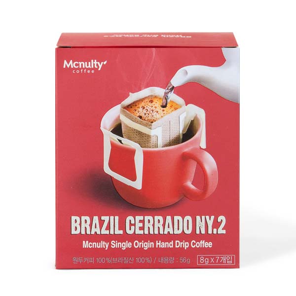 맥널티 브라질 세라도 NY2 핸드드립 커피백 7개입 1박스 8개
