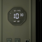 JS 플라이토 루나 헥사곤 온습도 LED 벽시계 마블 JSFIWG08