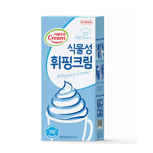 [특가-찌그러짐] 서울우유 식물성 휘핑크림 1L